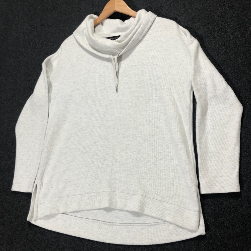 Banana Republic Eco Pullover Cowl Neck Sweatshirt Comfy‎ Casual Gray M